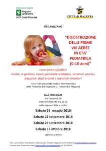 Corsi di disostruzione delle prime vie aeree in età pediatrica